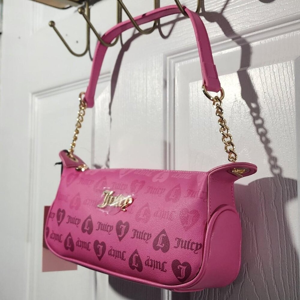 Juicy Couture Hot Pink Girls Just Wanna Have Fun Shoulder Bag - Picture 2 of 5